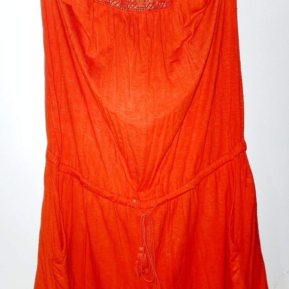 Old Navy Orange Sleeveless Jumpsuit Romper